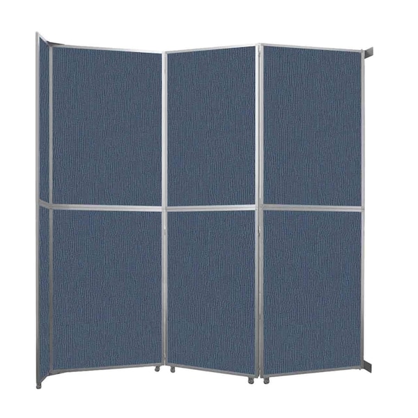 Operable Wall Folding Room Divider 11'9" x 12'3" Ocean Fabric